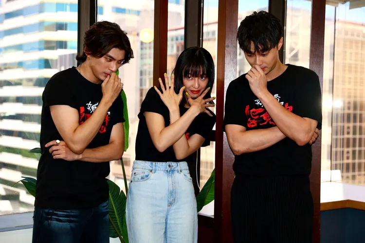 林哲熹、王渝萱和施柏宇自曝靈異經驗。彭欣偉攝