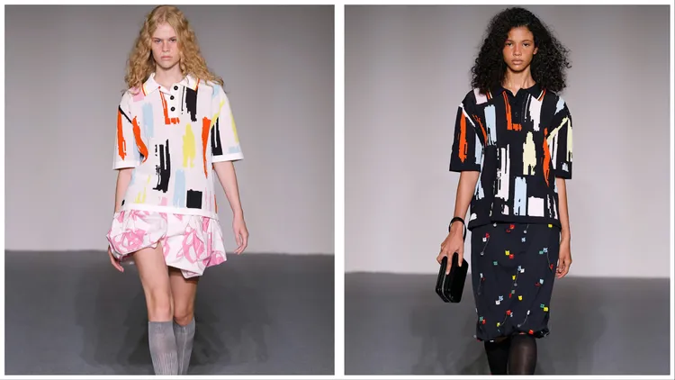 流暢多彩的筆觸和抽象線條體現在單品之中。品牌提供