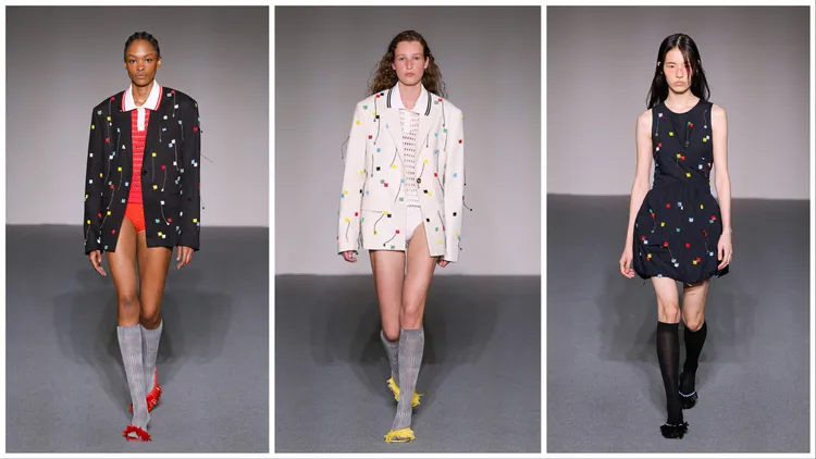 珠狀像素點綴春夏單品。品牌提供