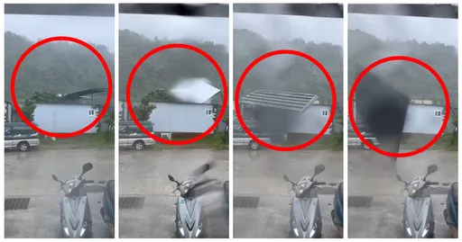 綠島16級陣風多恐怖！酒吧「屋頂噴飛」如巨型兇器　驚悚影片曝光