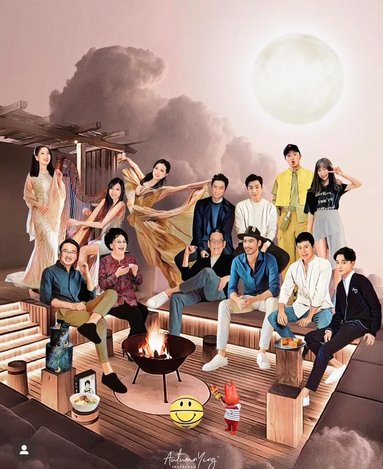 畫中還出現鄧麗君（左一）模樣。 翻攝林欣穎IG