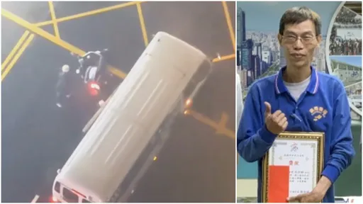 公車幫「慘摔女騎士」擋颱風　暖男駕駛找到了！獲高市府表揚