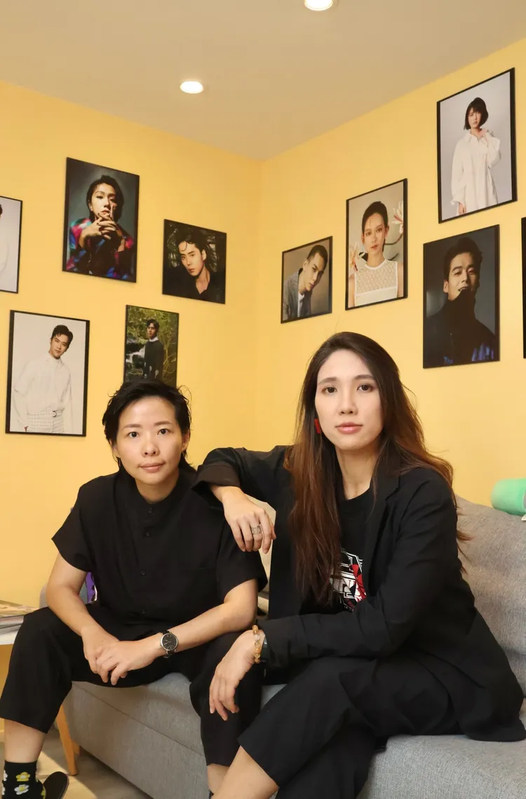 厭世姬（右）和「前妻」簡莉穎工作上仍關係緊密。彭欣偉攝