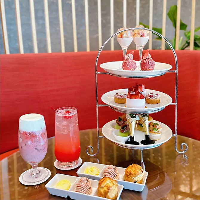 台南遠東香格里拉飯店自即日起至10月31日，響應「國際乳癌防治月」，推出「粉紅十月–寵愛自己下午茶」，單人每套688元。業者提供