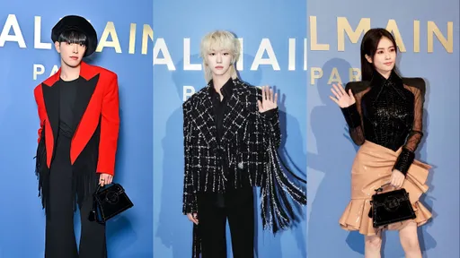 巴黎時裝周|金弘中再現「行走的畫報」 THE 8、白鹿BALMAIN秀場驚喜同框