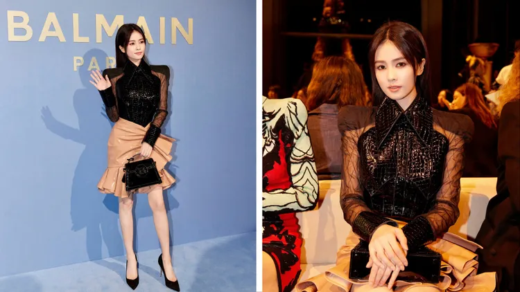 白鹿出席BALMAIN巴黎時裝秀。品牌提供