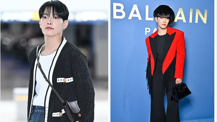 金弘中出席BALMAIN巴黎時裝秀。品牌提供