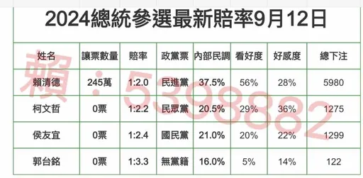 臉書開總統賭盤　2組頭落網！「這候選人讓245萬票」意外曝光