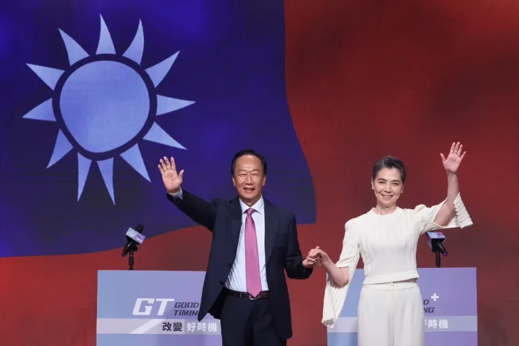 郭台銘和賴佩霞將搭檔參選2024。林林攝