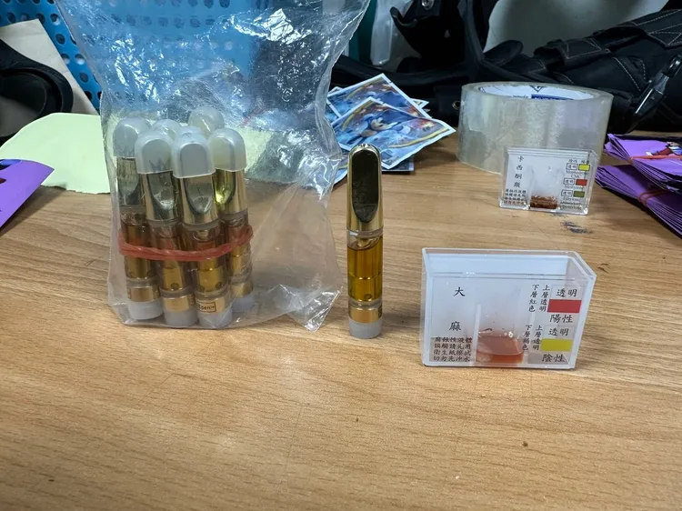 警方查獲大麻菸彈。翻攝畫面