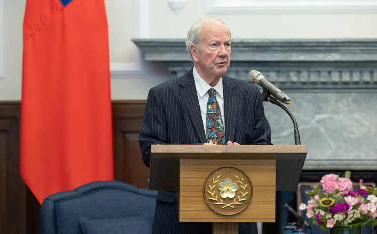 福克納致詞。總統府提供