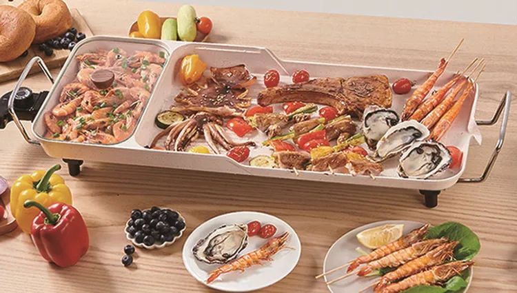 歌林多功能陶瓷電烤盤。愛買提供