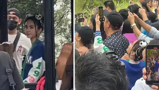 蔡依林成都追星擠人群裡拍貓熊　自己也扮成「貓熊版春麗」萌翻了！
