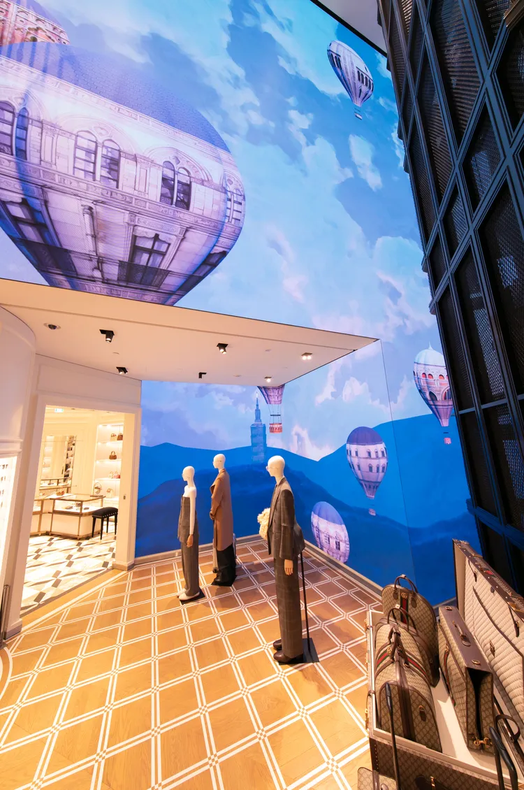 店內高達10米的LED藝術牆面裝置。品牌提供