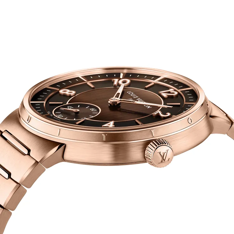 新款Tambour腕錶外觀更顯輕薄，採用一體成型設計。品牌提供