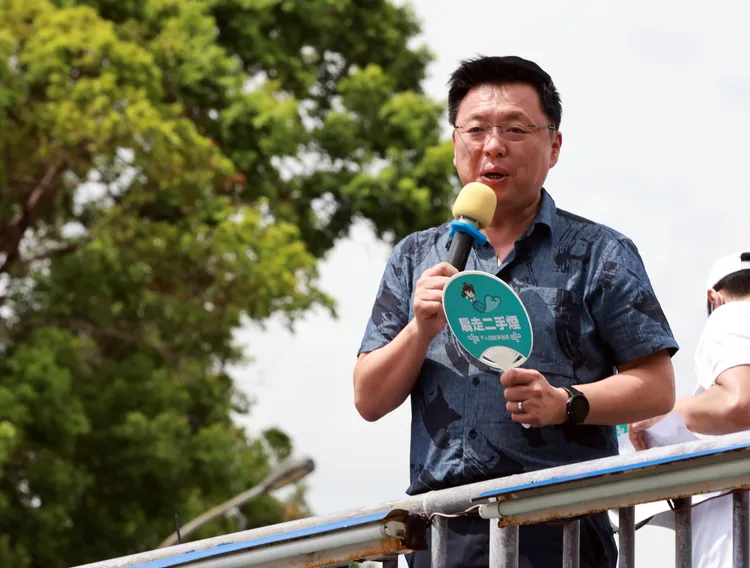 綠委趙天麟到場聲援。彭華幹提供