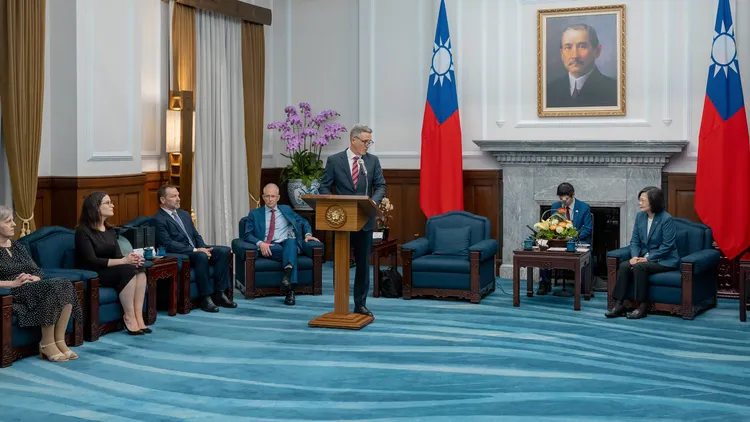 威爾森表示，支持透過已規則為基礎的國際秩序來建立開放包容的印太地區。總統府提供