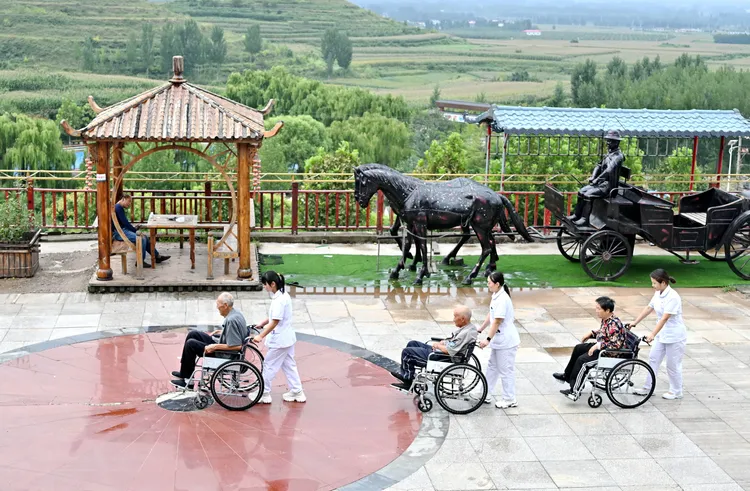 中國河北省灤州市王店子鎮海洋養老中心。新華社