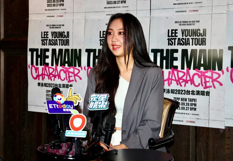 李泳知首次面對海外媒體，台風穩健。彭欣偉攝