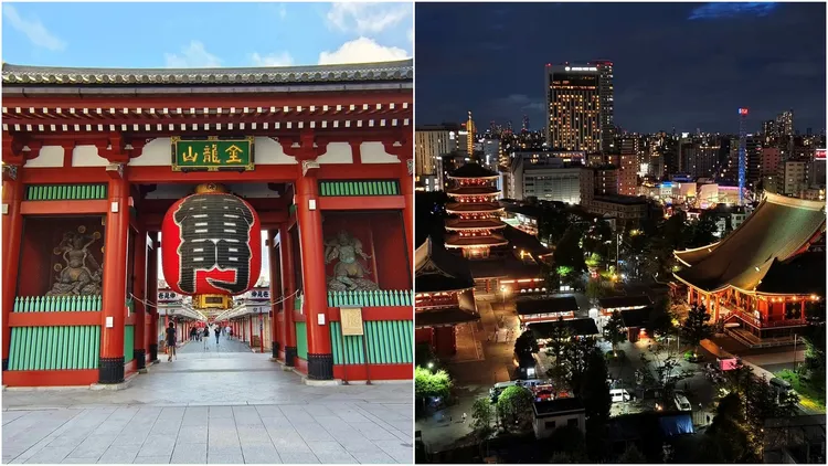 日本淺草知名景點雷門。攝自臉書「日本自助旅遊中毒者」