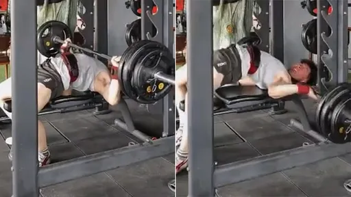 警世影片｜25歲男臥推「被槓鈴壓頸奪命」　健身房內掙扎1分多鐘無人察覺