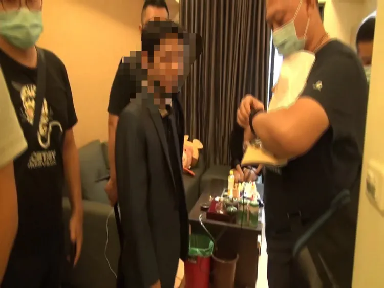 自稱竹聯幫豹堂臺中分會副會長的廖姓男子。民眾提供