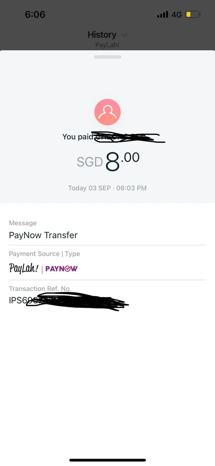 她上傳手機支付的螢幕截圖。翻攝FB/翻攝FB/complaintsingapore