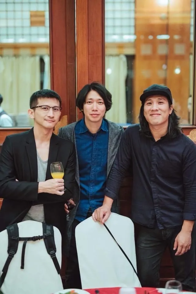 視訊系系友(左起)高偉晏、趙冠衡、張榮吉皆入圍本屆金鐘獎。校方提供