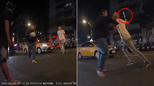 追撞摔車「乘客竟拿刀要砍人」　網驚：太恐怖了吧