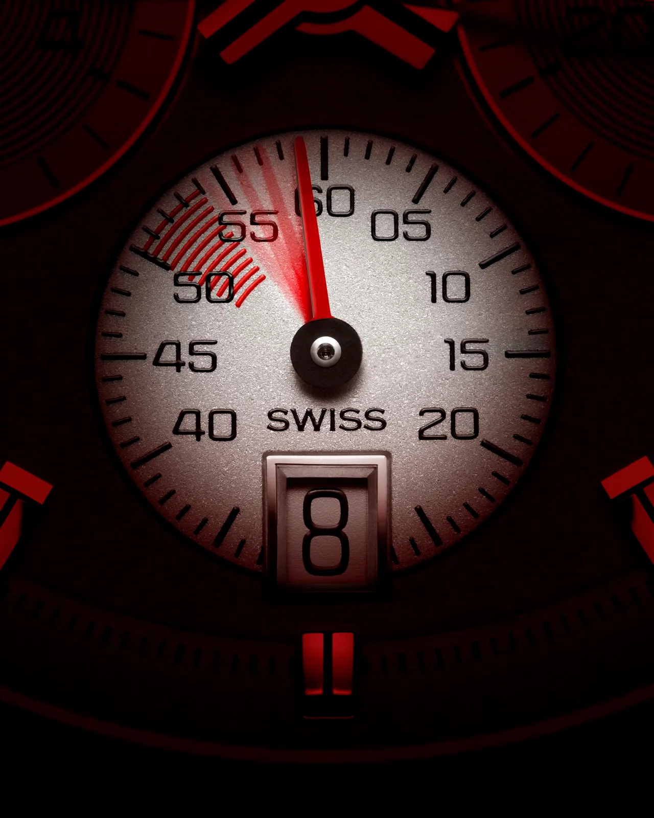 表款6点钟位置的计时小表盘呼应1970年代保时捷跑车的的仪表板。品牌提供