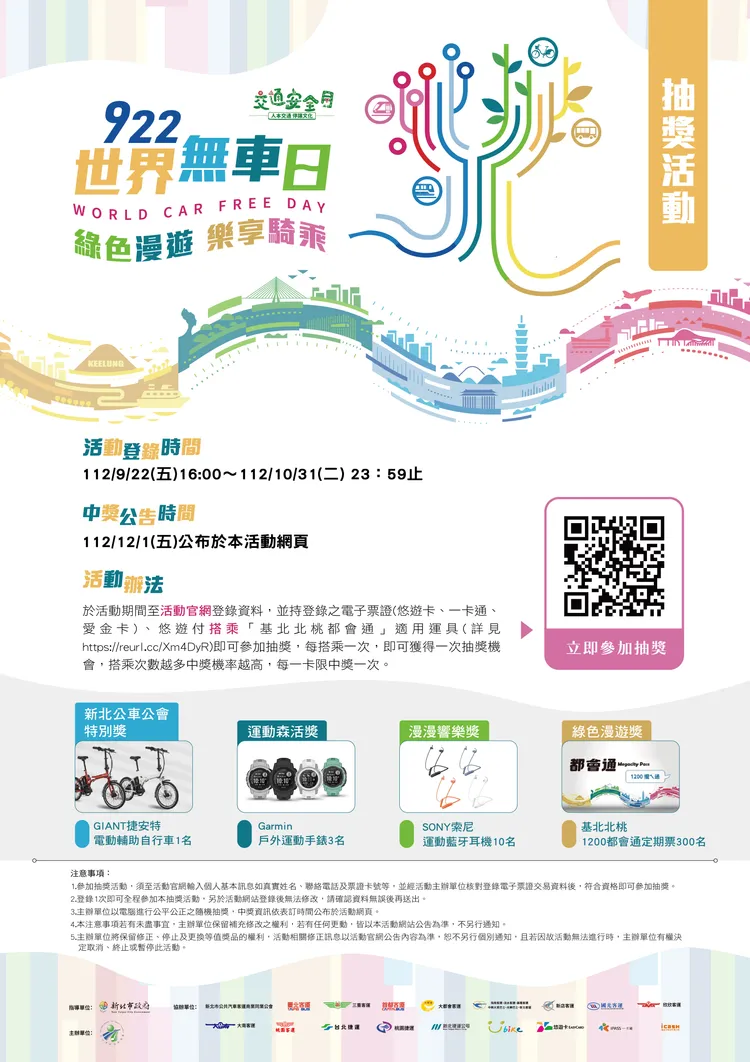 抽獎活動辦法海報。交通局提供