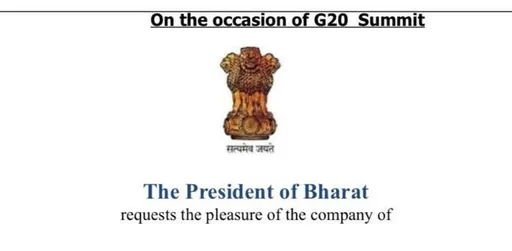 印度改名在即?G20晚宴请帖透玄机 India改成Bharat