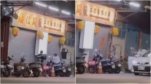 球棒隊砸店難破防！網驚「防禦+9鐵門」　酸爆：燈籠都敲不壞