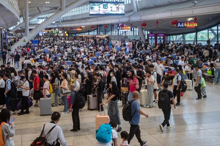 28日的武漢火車站。新華社