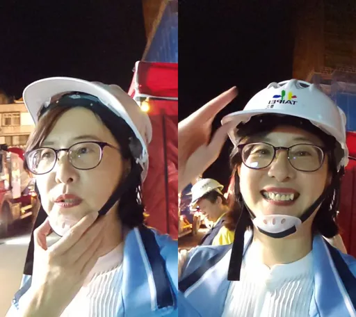 夜奔樓塌現場！王鴻薇燦笑直播被罵可恥　怒反擊：側翼衝著我來