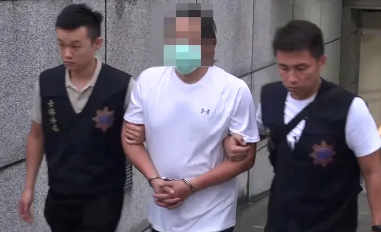 張男遭警方逮捕歸案。翻攝畫面