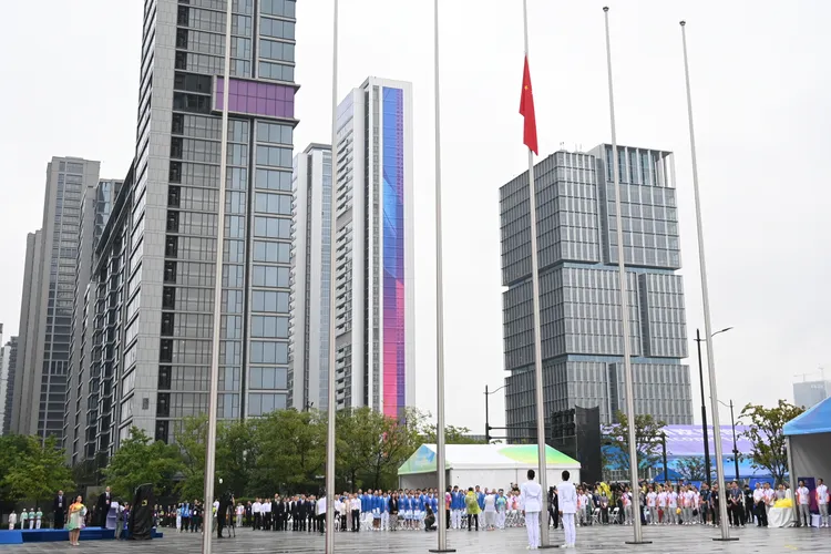 杭州「亞運村」上周開幕。新華社