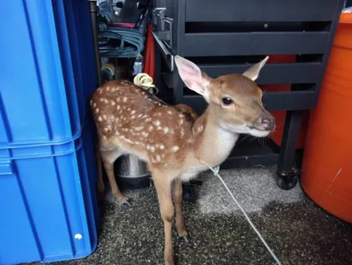 小鹿斑比迷路！我家前有小鹿　恒警爱心寻回失主