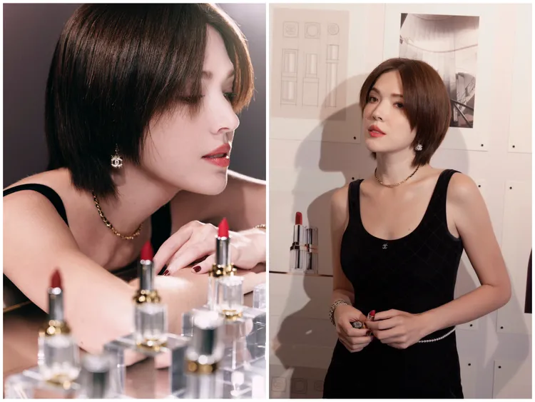 許瑋甯使用康朋街31號唇膏#4緞面雪紡。品牌提供