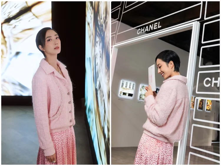 桂綸鎂抹上康朋街31號唇膏#10拜占庭珠寶、#1米色洋裝。品牌提供