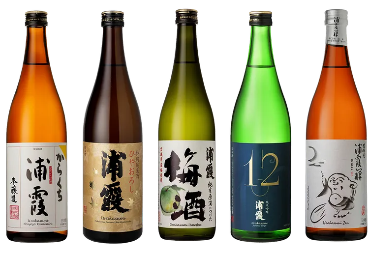 HAYASE日本料理「浦霞美酒佳餚會」將品飲精選的5款日本清酒。JR東日本大飯店台北提供