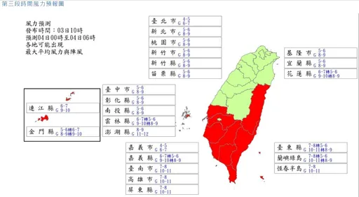 明天還有颱風假！海葵風力預測　10縣市達停班課標準