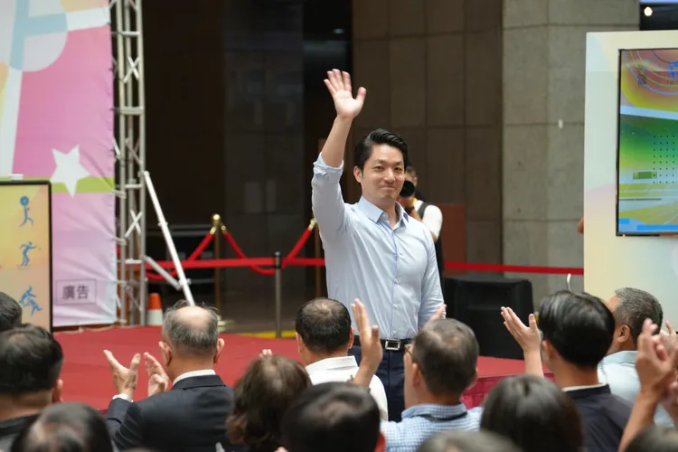 雙北市長宣告世壯會暖身活動開跑。北市府提供