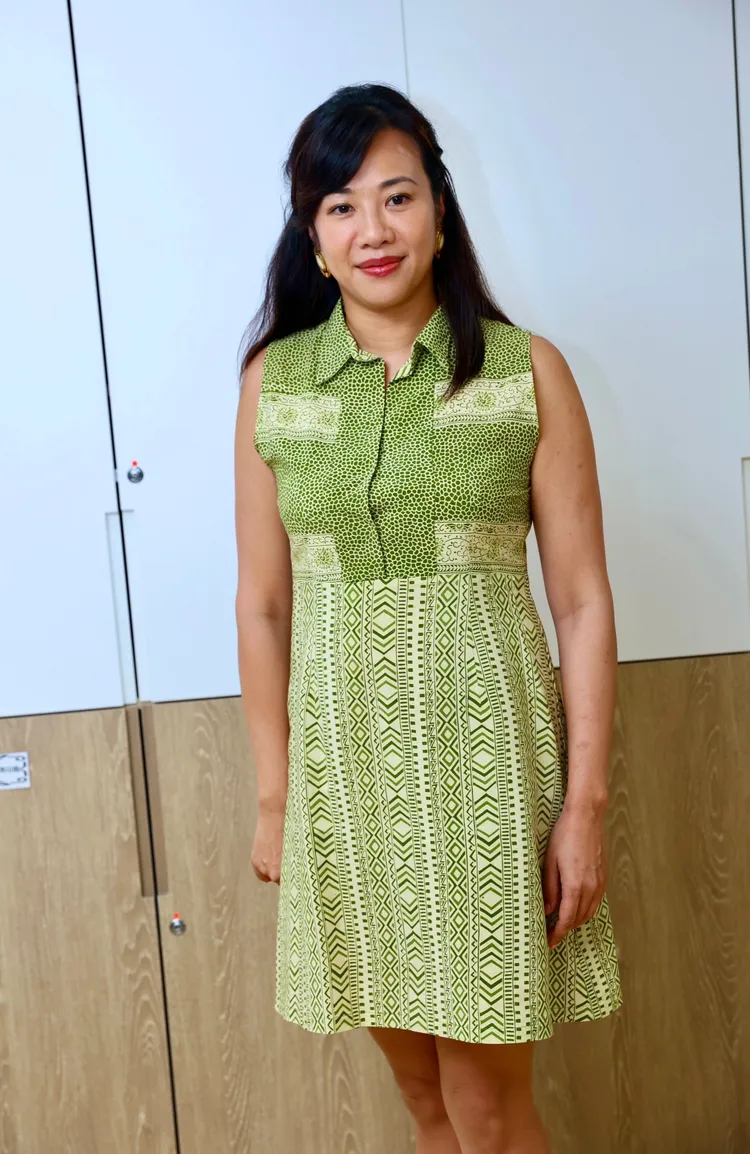 吳欣盈談到老公雷諾，稱讚他是得攜手一生的夥伴。彭欣偉攝