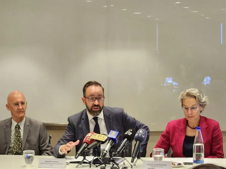 許佑格（左起）、根可夫、史托丁格。施智齡攝