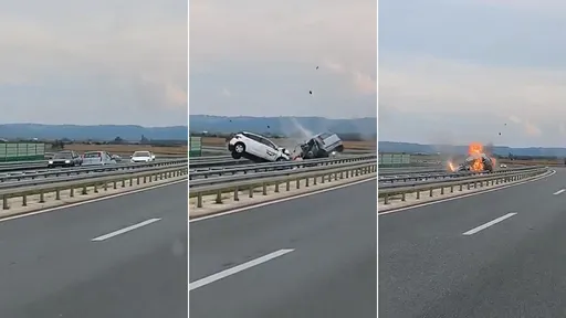 驚悚影片|他載人逆向衝高速公路 對撞轎車起火害死自己