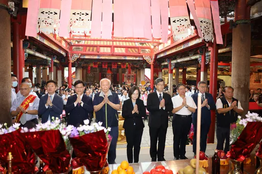 客家信仰盛事!竹县义民庙今祭祀大典  蔡英文、柯文哲久违同台