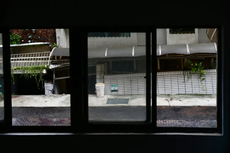 緊臨工地塌陷部分下陷最嚴重。林林攝