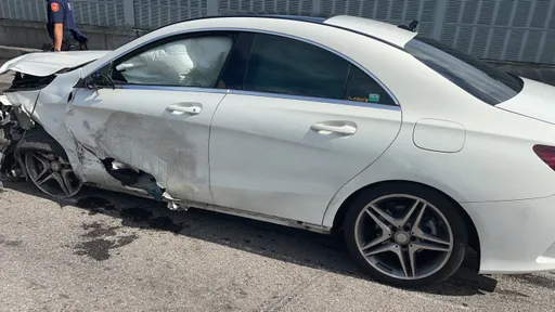 賓士逆向衝台北橋連撞7車　駕駛跑了！警鎖定車主身分追人