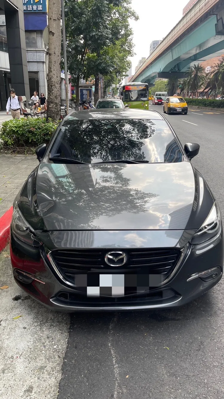 違規停放的小客車。翻攝畫面